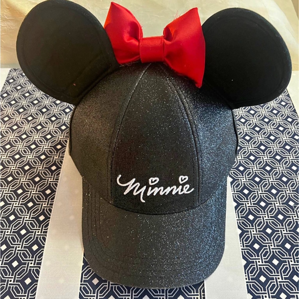 Minnie Mouse Black Sparkle Hat with Ears